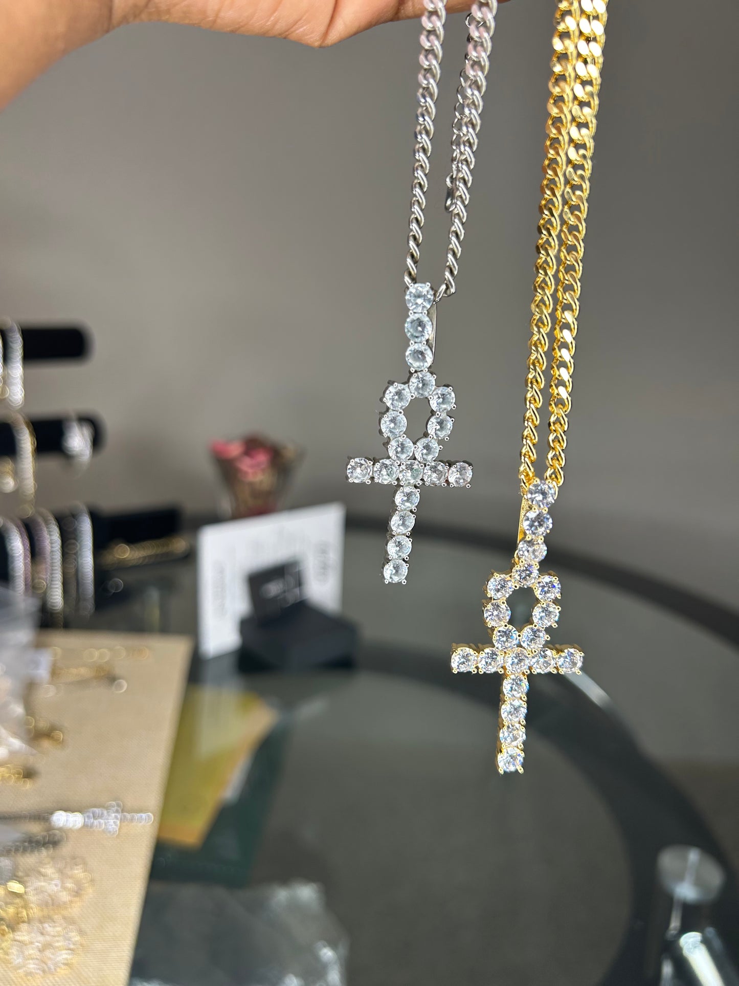 Cross Ahn Key Necklace