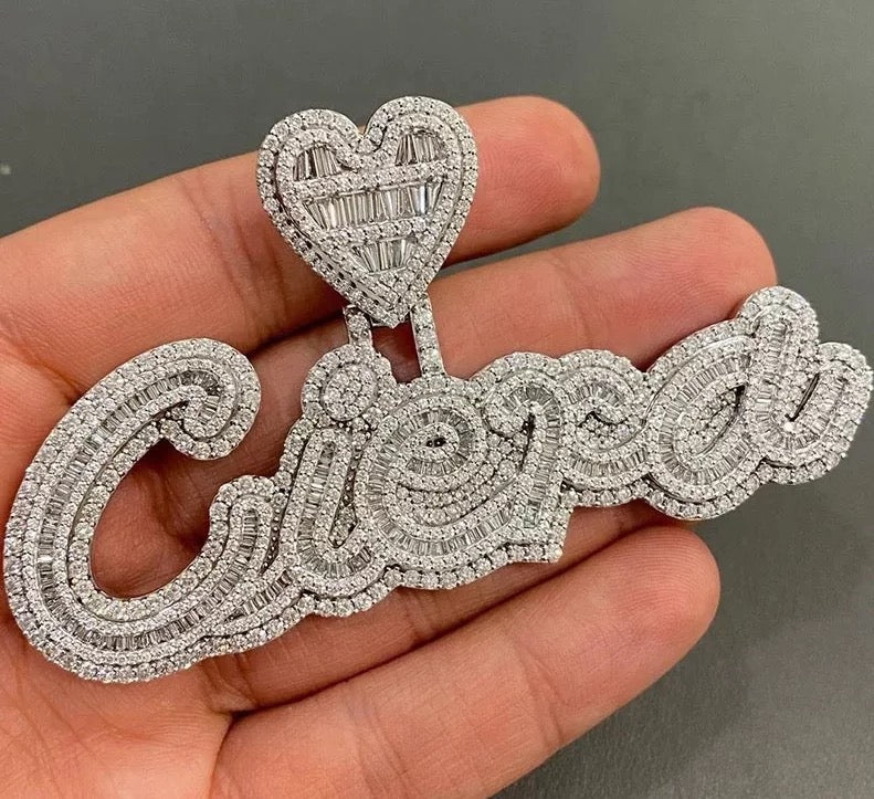 Custom Full Set Diamond Name Necklace