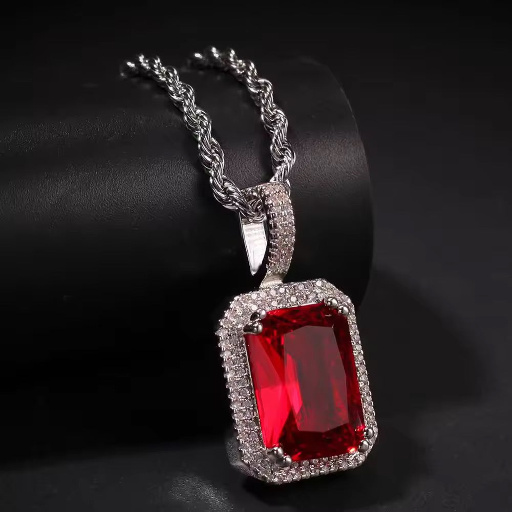 Ruby Pendant Necklace