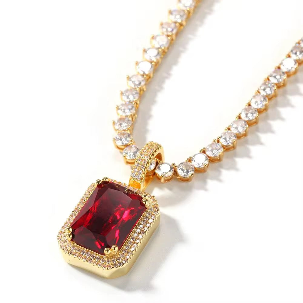 Ruby Pendant Necklace