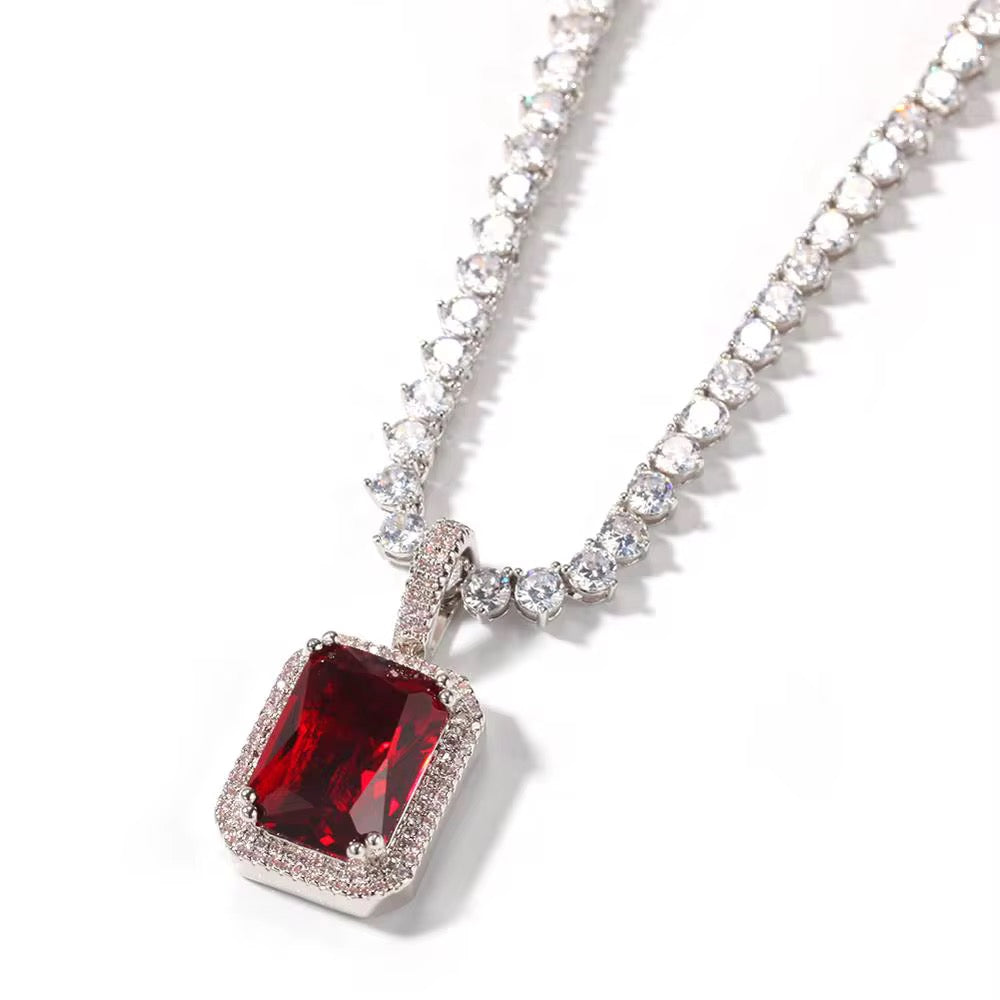 Ruby Pendant Necklace