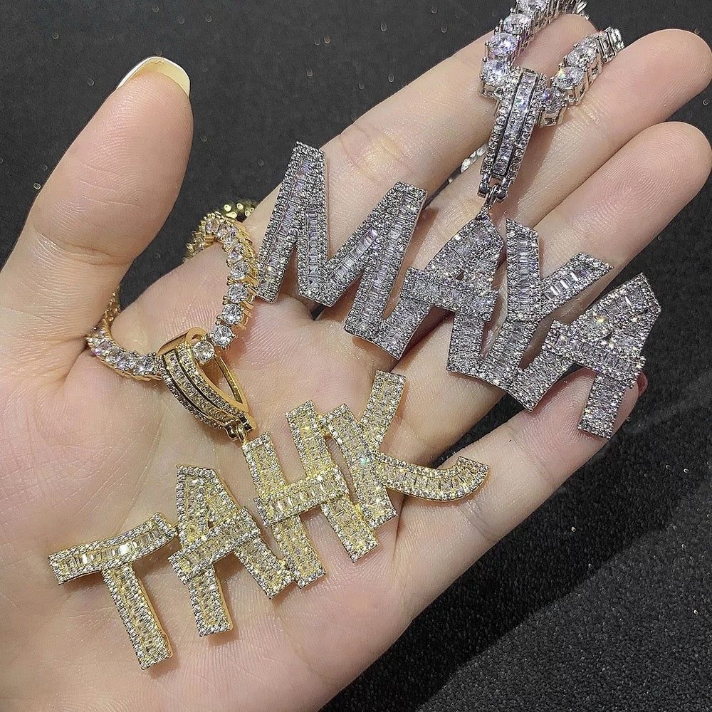Bling Claw Name Necklace