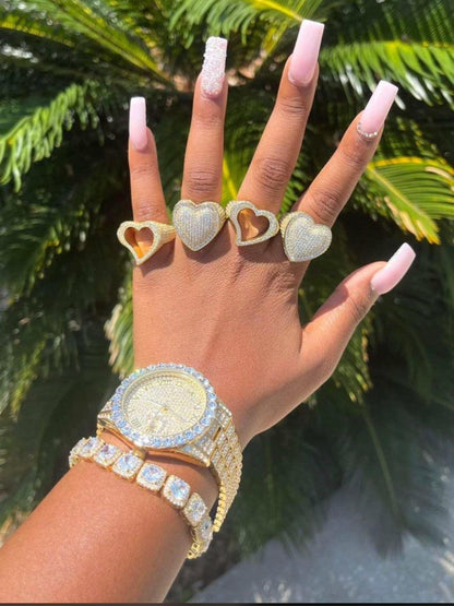 Chunky Heart Rings