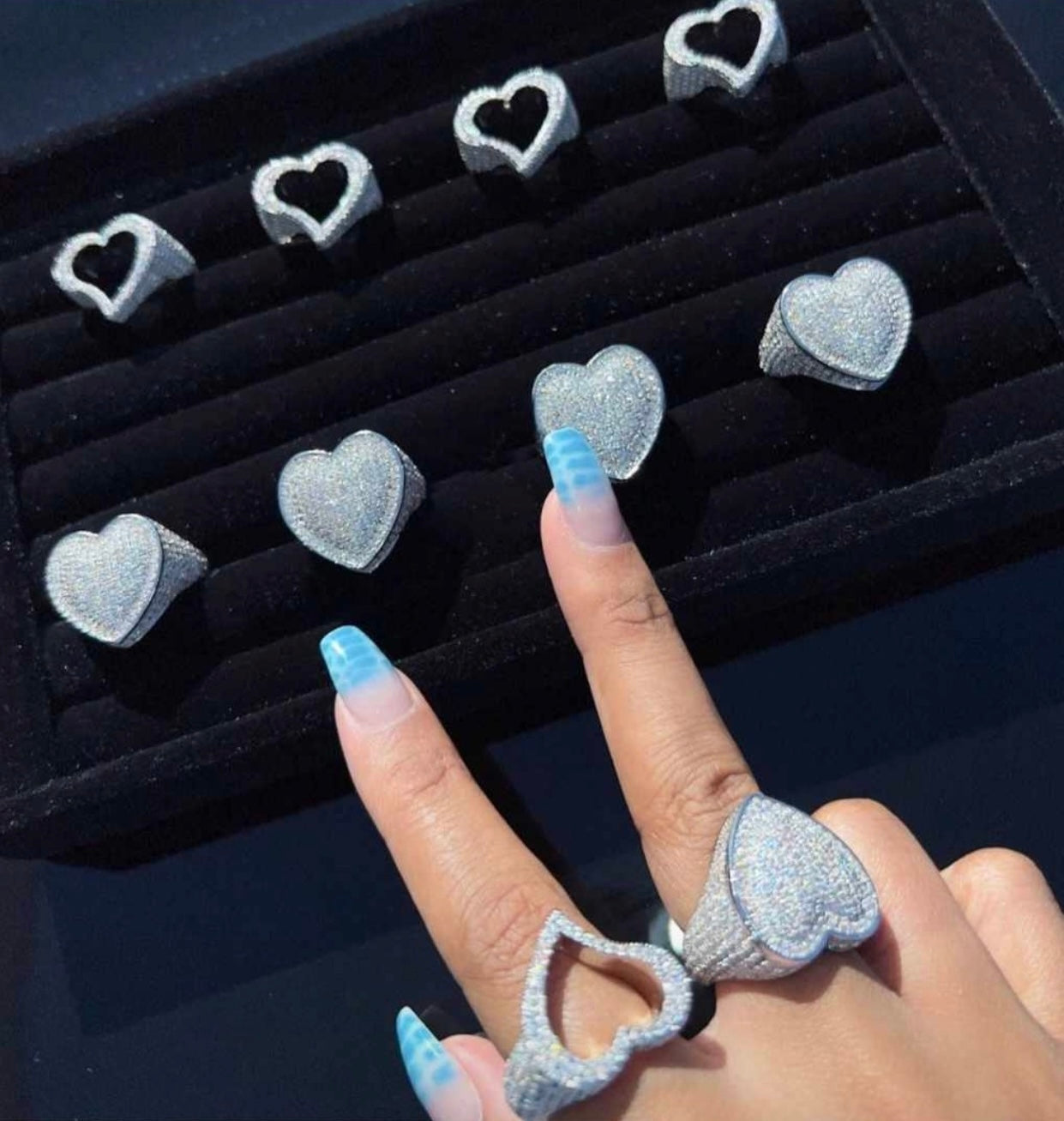 Chunky Heart Rings
