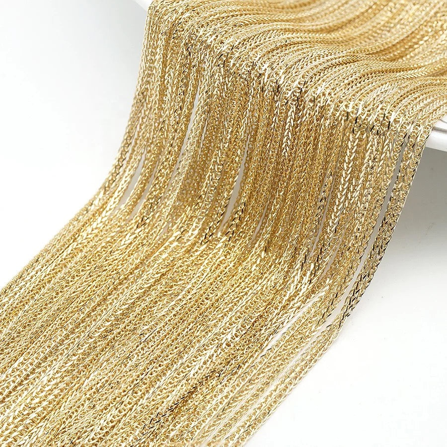 14K Wheat Gold Chain