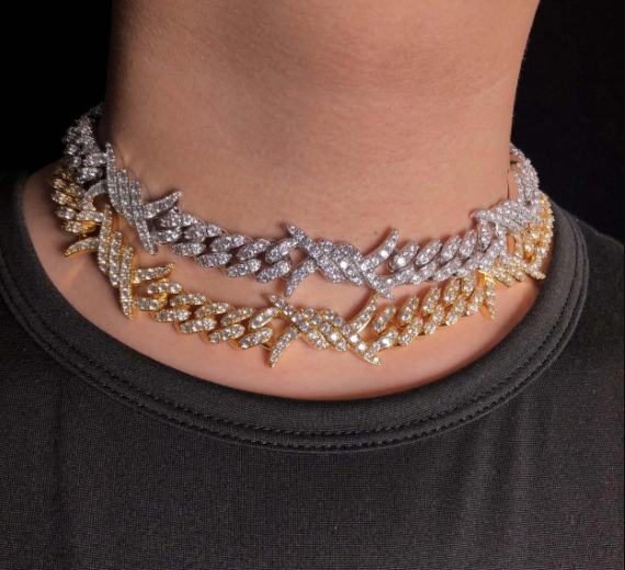 Barb Wire Cuban Necklace